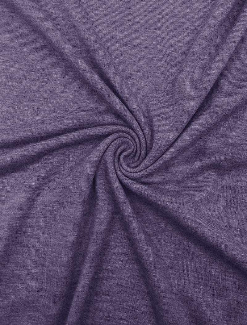 Bingerlily Women's Casual T-Shirts 3/4 Sleeve Color Block Cute Tops Comfy Blouses (Purple,Medium) - Image 5